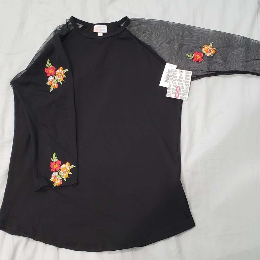 NWT S Lularoe Lace Randy, HTF Unicorn. Black